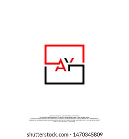 modern square AY logo letter. simple technology business logotype.