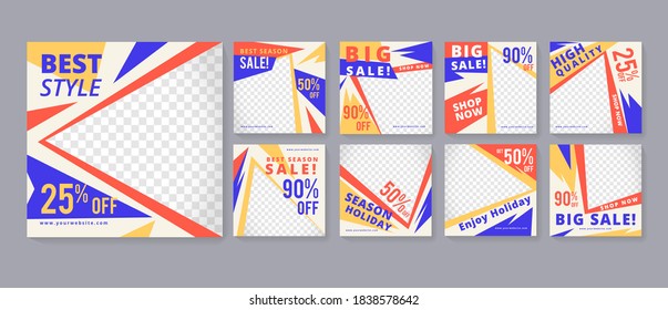 Modern Square Banner Set: Tailor your promotions effortlessly with this set of modern, editable square banner templates. Versatile and visually appealing, these banners are designed for impact