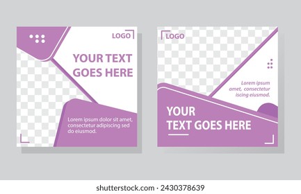 Modern square banner template for social media posts, mobile apps, banners design, web or internet ads. Unique Editable modern Social Media banner Template.