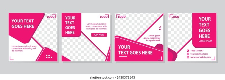 Modern square banner template for social media posts, mobile apps, banners design, web or internet ads. Unique Editable modern Social Media banner Template.