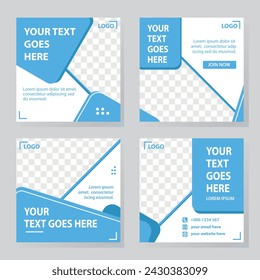 Modern square banner template for social media posts, mobile apps, banners design, web or internet ads. Unique Editable modern Social Media banner Template.