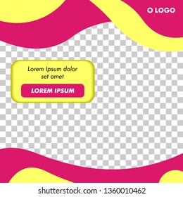 Modern Square Banner Template Vector for social media or website