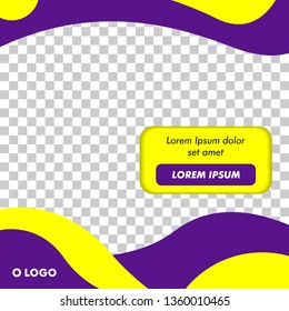 Modern Square Banner Template Vector for social media or website