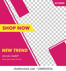 Modern Square Banner Template Vector for social media or website
