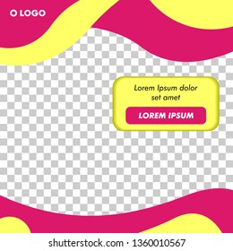 Modern Square Banner Template Vector for social media or website