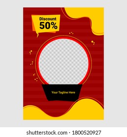 modern square banner templates. Suitable for social media post and web/internet ads with photo college. vector