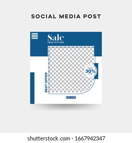 Modern square blog posts Editable simple info banner, trendy book cover idea. Promotional for social media post and web. Unique Editable modern Social Media banner Template.