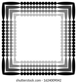 Modern square border frame, transparent halftone border frame