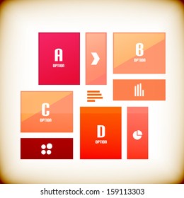 Modern square business banner design template for infographic \ business \ technology templates