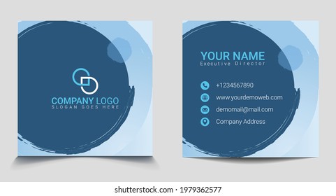 modern square business card vector design