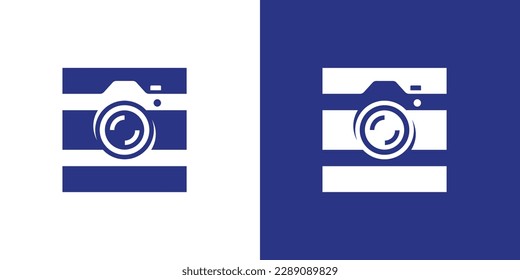 logotipo fotográfico de cámara cuadrada moderna