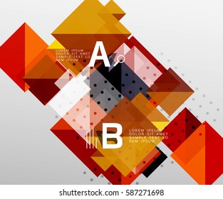 Composición cuadrada moderna, pancarta abstracta. Fondo de plantilla de vector para diseño de flujo de trabajo, diagrama, opciones de número o diseño web