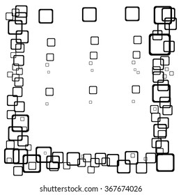 Modern square design background black












