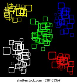 Modern square design background colorful