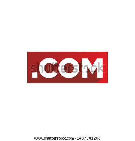 modern square domain com icon sign vector illustrations
