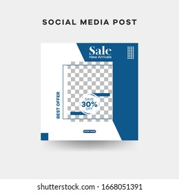 Modern square editable banner template. Promotional for social media post and web. 