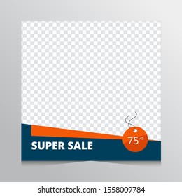 Modern square editable banner template.Suitable for social media post and web