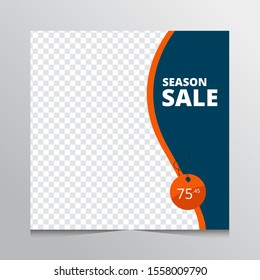 Modern square editable banner template.Suitable for social media post and web