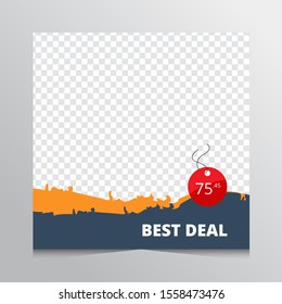 Modern square editable banner template.Suitable for social media post and web