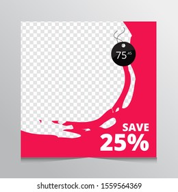 Modern square editable banner template.Suitable for social media post and web