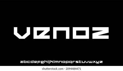modern square futuristic modern geometric font