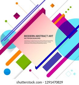 Modern square geometric background design on white. web banner, vector, illustration