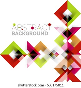 Modern square geometric pattern design on white. Business or technology presentation design template, brochure or flyer pattern, or geometric web banner