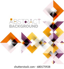Modern square geometric pattern design on white. Business or technology presentation design template, brochure or flyer pattern, or geometric web banner