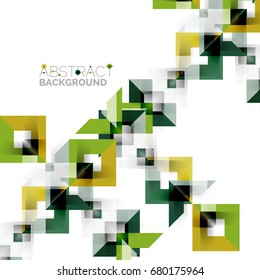 Modern square geometric pattern design on white. Business or technology presentation design template, brochure or flyer pattern, or geometric web banner