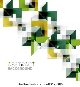 Modern square geometric pattern design on white. Business or technology presentation design template, brochure or flyer pattern, or geometric web banner