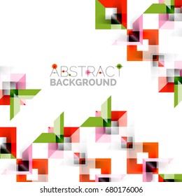 Modern square geometric pattern design on white. Business or technology presentation design template, brochure or flyer pattern, or geometric web banner