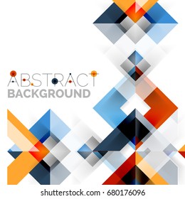 Modern square geometric pattern design on white. Business or technology presentation design template, brochure or flyer pattern, or geometric web banner