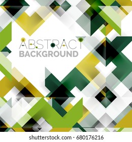 Modern square geometric pattern design on white. Business or technology presentation design template, brochure or flyer pattern, or geometric web banner