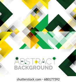 Modern square geometric pattern design on white. Business or technology presentation design template, brochure or flyer pattern, or geometric web banner