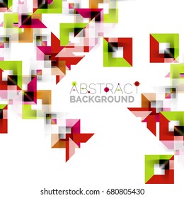 Modern square geometric pattern design on white. Business or technology presentation design template, brochure or flyer pattern, or geometric web banner