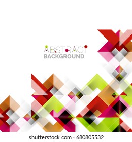 Modern square geometric pattern design on white. Business or technology presentation design template, brochure or flyer pattern, or geometric web banner