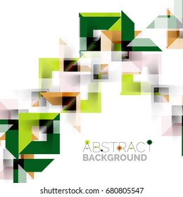 Modern square geometric pattern design on white. Business or technology presentation design template, brochure or flyer pattern, or geometric web banner