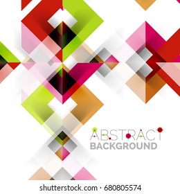 Modern square geometric pattern design on white. Business or technology presentation design template, brochure or flyer pattern, or geometric web banner