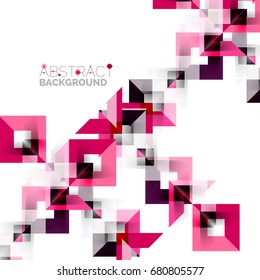 Modern square geometric pattern design on white. Business or technology presentation design template, brochure or flyer pattern, or geometric web banner