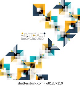 Modern square geometric pattern design on white. Business or technology presentation design template, brochure or flyer pattern, or geometric web banner