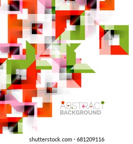 Modern square geometric pattern design on white. Business or technology presentation design template, brochure or flyer pattern, or geometric web banner