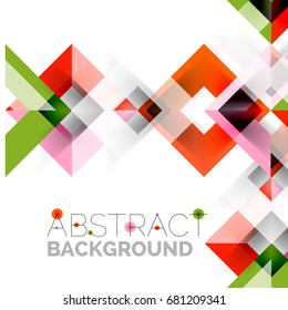 Modern square geometric pattern design on white. Business or technology presentation design template, brochure or flyer pattern, or geometric web banner