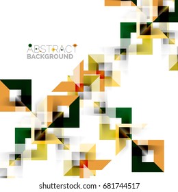 Modern square geometric pattern design on white. Business or technology presentation design template, brochure or flyer pattern, or geometric web banner