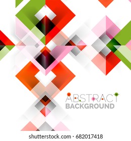 Modern square geometric pattern design on white. Business or technology presentation design template, brochure or flyer pattern, or geometric web banner