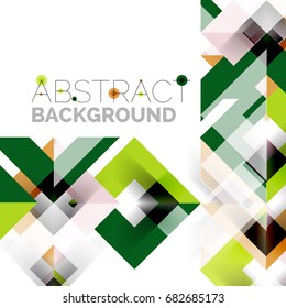 Modern square geometric pattern design on white. Business or technology presentation design template, brochure or flyer pattern, or geometric web banner