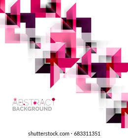 Modern square geometric pattern design on white. Business or technology presentation design template, brochure or flyer pattern, or geometric web banner