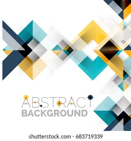 Modern square geometric pattern design on white. Business or technology presentation design template, brochure or flyer pattern, or geometric web banner