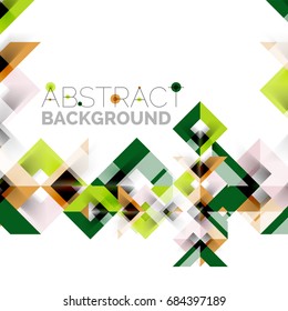 Modern square geometric pattern design on white. Business or technology presentation design template, brochure or flyer pattern, or geometric web banner