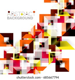 Modern square geometric pattern design on white. Business or technology presentation design template, brochure or flyer pattern, or geometric web banner