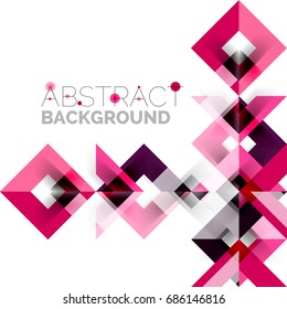 Modern square geometric pattern design on white. Business or technology presentation design template, brochure or flyer pattern, or geometric web banner